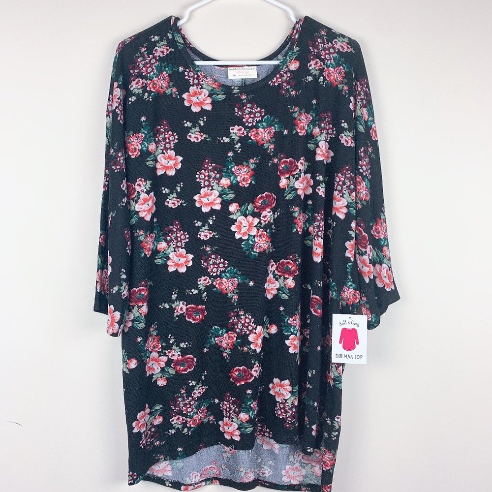 NWT Cute Floral Tunic Blouse Dolman Style size 1X